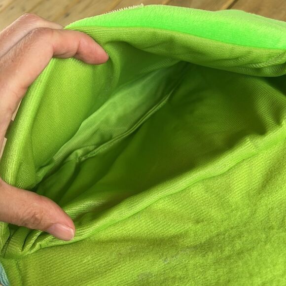 Adventure Planet Blue Green Fuzzy Soft Dolphin Purse Bag 12” x 9” Plush - Picture 6 of 6